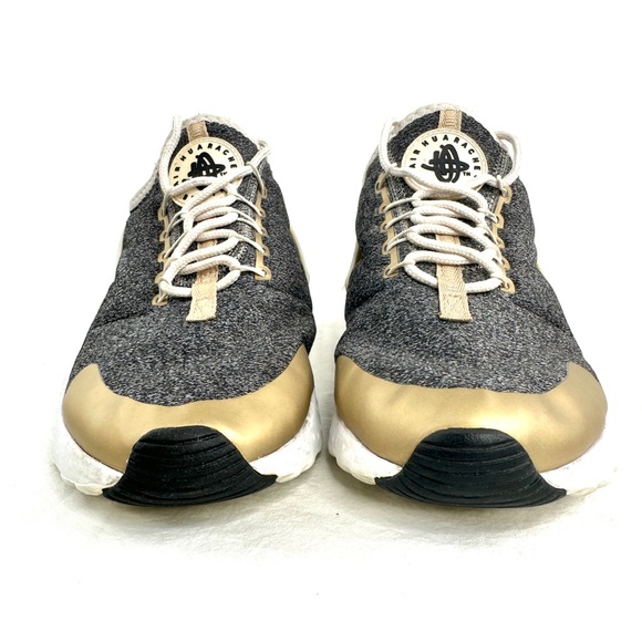 Nike Air Huarache Run Ultra SE Women Size 8 Orewood Gray Gold Shoe Sneaker - Picture 2 of 9